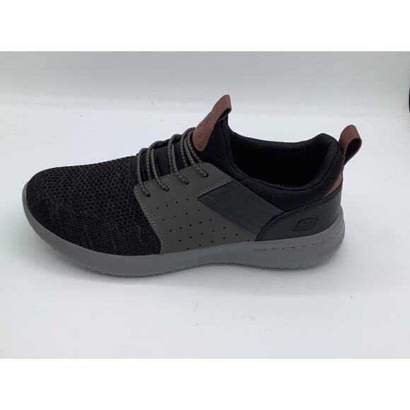 Men's Skechers NWOT Box Size 8 Sneakers Brown Black Grey - Picture 1 of 8